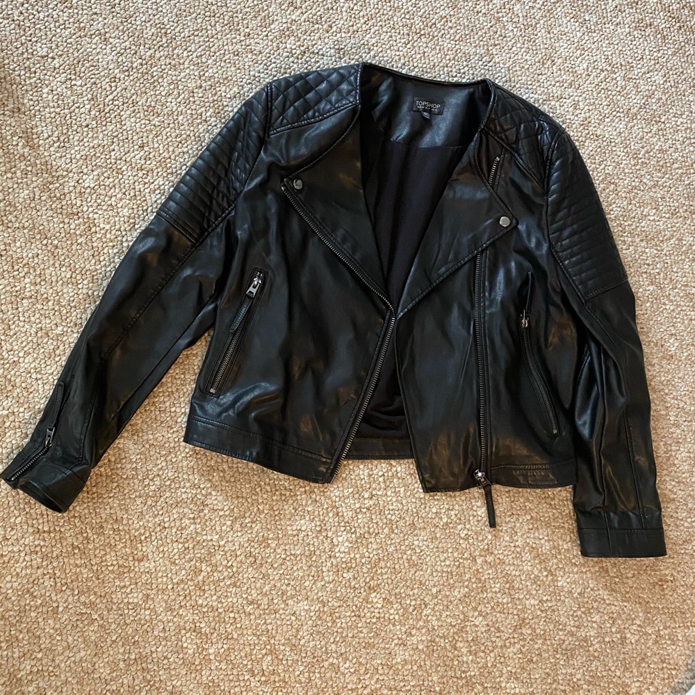 Top Shop Faux Leather Jacket